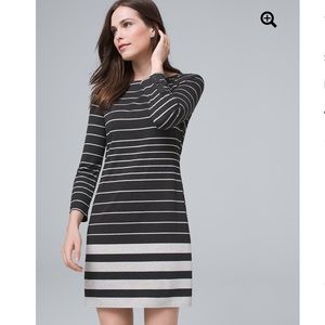 WHBM Snap-Sleeve Striped Shift Dress - NWT, Sz S